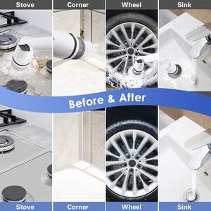 <span class=keywords><strong>Cepillo</strong></span> de limpieza eléctrico giratorio, <span class=keywords><strong>cepillo</strong></span> de limpieza inalámbrico con 3 <span class=keywords><strong>cabezales</strong></span> reemplazables, 2022 - Product Image 6