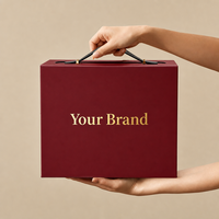 Boîte cadeau pliable personnalisée avec poignée en PU, magnétique, en carton recyclé de haute qualité pour vêtements et robes