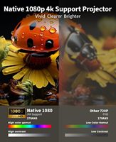 Projecteur LED 4K pour cinéma maison, projecteur numérique à ultra courte focale pour projection murale TV