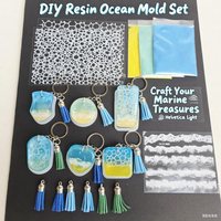 Ensemble de moules en silicone marin TIMESRUI pour porte-clés, pendentif personnalisé, non toxique, adapté aux débutants, cadeau