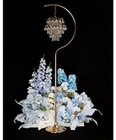 Lustre en cristal et métal romantique personnalisé, décoration de sol pour mariage, hôtel, restaurant, alimenté par courant alternatif, indice de protection IP54, lumière orange, durable, bouton