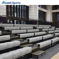 Tribunes rétractables Avant Sports pour salle de sport, auditorium, système de sièges télescopiques pour arène avec sièges de théâtre fixes