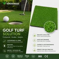 Gazon artificiel de golf professionnel de qualité supérieure, 15 mm, haute densité, doux, écologique, pour mini-parcours de golf intérieur/extérieur, divertissement, 10+