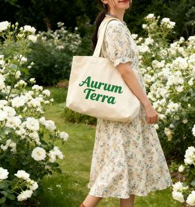 Sac fourre-tout en toile personnalisable avec poignée en coton, idéal pour l'hôpital, la plage et les voyages, sac de maternité avec motif de logo en lettres pour le shopping - Product Image 1