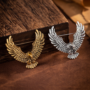 Nouvelle mode Europe et Amérique lumière luxe mode aigle Badge broche pour hommes Corsage costume manteau broche accessoires - Product Image 6