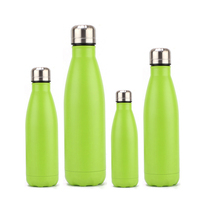 Botella de Agua Deportiva de Acero Inoxidable con Forma de Botella de Cola de 17 oz, Termo de Doble Pared con Boca Pequeña para Gimnasio