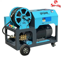 Nouvelle Pompe Nettoyante Industrielle Électrique à Haute Pression pour Canalisations, Kit de Buses 50HP380V pour Nettoyage à Eau Froide et Entretien de Conduites