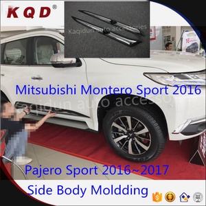 Revêtement de carrosserie noir et chromé pour Mitsubishi Pajero Sport 2016, moulures latérales pour Montero Sport 2017 - Product Image 3
