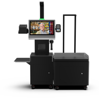 Kiosque de paiement en libre-service pour commerce de détail en intérieur de 18,5 pouces avec SDK, fonctions anti-fraude doubles, balance pour sacs, module scanner Datalogic, RS232
