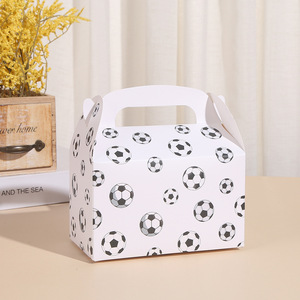 Boîte à friandises pour fête, boîte d'emballage en papier pour produits de boulangerie, boîte d'emballage pour desserts à thème football - Product Image 2