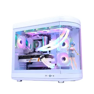 High Quality Front Curved Glass Gaming Computer Case ATX Full Tower Gaming PC Case For Sale Desktop Game Case