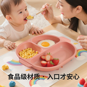 Plato de Silicona para Niños con Forma de Oso, Antideslizante, con Succión, Juego de Vajilla Infantil - Product Image 3