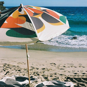 Comercial al aire libre viaje 1,8 m personalizado portátil plegable sol poste <span class=keywords><strong>de</strong></span> madera Boho resistente Patio piscina playa sombrilla con ancla <span class=keywords><strong>de</strong></span> arena - Product Image 4