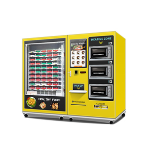 Haloo Máy bán hàng tự động Nhà cung cấp <span class=keywords><strong>CE</strong></span> chứng nhận đầy đủ tự động lò vi sóng sưởi ấm với-18 ℃ lưu trữ thực phẩm nóng Hộp Ăn Trưa Máy bán hàng tự động với màn hình cảm ứng - Product Image 2
