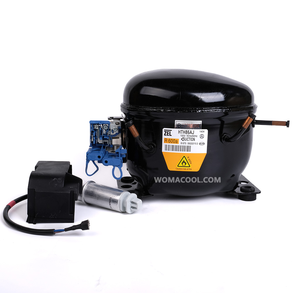 ZEL zanussiR600a冷凍庫コンプレッサーHTH86AJ日本電圧100V/50