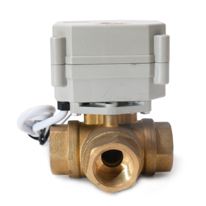 Prix usine Tonhe DN20 3/4 "pouces 3 voies L Port 220V robinet à tournant sphérique en laiton actionné électrique - Product Image 6