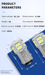 Lampu sein <span class=keywords><strong>LED</strong></span> untuk sepeda motor, lampu <span class=keywords><strong>LED</strong></span> Super terang, decoding <span class=keywords><strong>anti</strong></span> berkedip, sinyal belok sepeda motor RY10W bersudut 12V10W - Product Image 5