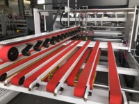 Équipement de pliage et de collage automatique de carton ondulé par aspiration sous vide QZD pour ligne de fabrication de boîtes, plieuse-colleuse de cartons continue