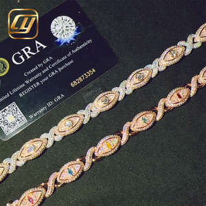 Pulsera de Plata de Ley 925 con Moissanita de 15 mm, Certificada por GRA, Estilo Hip Hop, Tipo Cadena Cubana, Pasa Prueba de Diamantes - Product Image 5