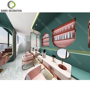Elegant <b>Nail</b> Salon Interior Design Customized Durable <b>Nail</b> Polish Display Cabinets <b>Nail</b> Salon <b>Table</b> For Beauty Salon Decoration - Product Image 6