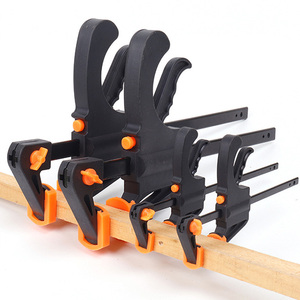 4 Inch Professional One-Handed Bar <b>Clamp</b> Heavy Duty Steel <b>Quick</b> Grip Trigger <b>Clamp</b> for Woodworking & Cabinet Assembly - Product Image 6