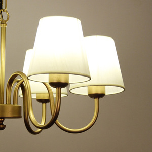 Lustre de style américain à 6 lumières, corps en fer, luminaire moderne pour salon, lampe de plafond - Product Image 3