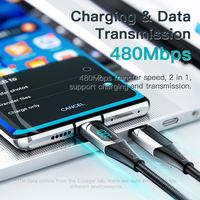 ESSAGER kabel pengisi daya, kawat pengisian daya USB C ke USB C 5A 100W kabel tampilan LED, cepat mengisi daya PD tipe-c sinkronisasi Data untuk ponsel Laptop