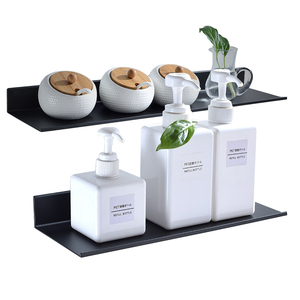 Tùy Chỉnh Kim Loại Rộng Màu Đen Kệ Treo Giá Loa Trang Trí Nội Thất Nhà Bếp Phòng Tắm Tổ Chức Khung Treo Tường Nổi Kệ - Product Image 2