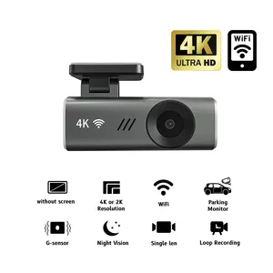 Oem \ Odm Enkele Len Dashcam Voor En Achter 4K Autocamera Dashcam Wifi Auto Dvr Camera