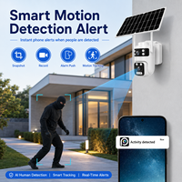 Kamera CCTV PTZ Solar 6MP Lensa Ganda untuk Luar Ruangan dengan Deteksi Manusia AI, Penglihatan Malam Berwarna Penuh, dan Audio Dua Arah untuk Penggunaan Luar Ruangan