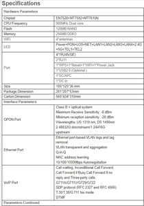 ONT GPON รุ่นใหม่ ZC-521PRO แบบ Dual-Band สำหรับ FTTH 4GE+2POTS+AC2100 WIFI 5+1USB ยี่ห้อ Zikun - Product Image 4