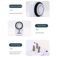 Nuevo Temporizador Programable de 24 Horas, Ecológico y Fácil de Usar, Mini Interruptor de Plástico con Enchufe Universal, Tomacorriente Mecánico de 220V 10A