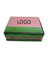 Bol à matcha avec logo personnalisé, outils traditionnels pour la cérémonie du matcha, ensemble de 5 pièces, ensemble de matcha japonais, chawan rose, fouet en bambou, ensemble cadeau matcha