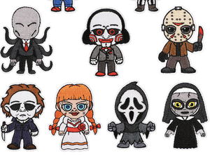 แผ่นปะผ้าแคนวาสรักษ์โลกสำหรับวันฮาโลวีน ลายตุ๊กตาสยองขวัญ สำหรับเสื้อผ้าเด็ก รีดติดด้วยความร้อน - Product Image 2