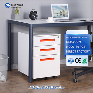Meuble de rangement métallique pour bureau, armoire à dossiers mobile, organiseur de tiroirs mobile moderne, meuble à roulettes en acier – Fournisseur d'usine - Product Image 1