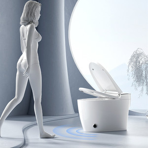Роскошная сантехника для ванной комнаты WC Commode автоматический открытый Электрический сенсорный датчик для ног умные туалеты для биде - Product Image 5