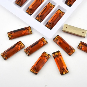 OLeeya Vente en gros de pierres à coudre en verre biseauté 5A, grandes cristaux à dos plat, strass à coudre pour bijoux haut de gamme - Product Image 5