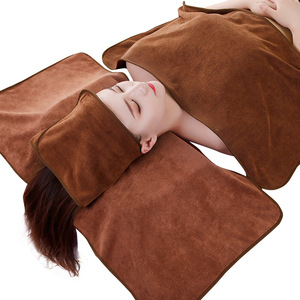 Ensemble de serviettes de beauté en microfibre U-Life 35x75 cm 40x80 cm pour massage facial, usage en salon, blanc - Product Image 5