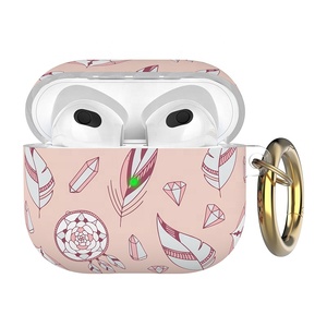 Étui de protection mignon pour Airpods IMD étui pour écouteurs en TPU à impression complète avec porte-clés doré pour Airpods Pro <span class=keywords><strong>3</strong></span> - Product Image 3