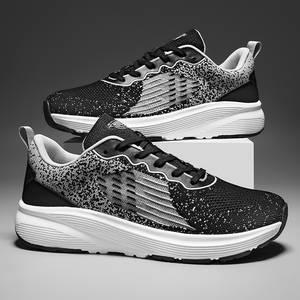 Chaussures de course décontractées grande taille pour hommes, printemps et été, amortissantes, rebondissantes, tissées, respirantes, chaussures décontractées pour étudiants - Product Image 3