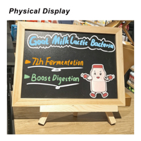 Ardoise Bois Massif Mat 330x282mm Trépied Pliable Craie Liquide Compatible Enseigne Prix Menu Supermarché
