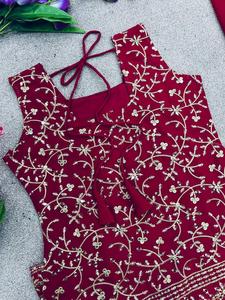 Alta calidad último elegante diseñador indio estilo bordado trabajo Salwar Plazzo traje para mujeres Función de boda y fiesta - Product Image 5