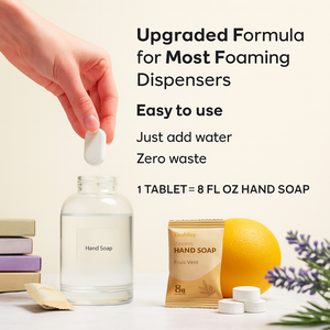 Kit <span class=keywords><strong>de</strong></span> démarrage écologique naturel avec 4 <span class=keywords><strong>tablettes</strong></span> <span class=keywords><strong>de</strong></span> recharge incluses Distributeur <span class=keywords><strong>de</strong></span> savon moussant en <span class=keywords><strong>verre</strong></span> Combo <span class=keywords><strong>Tablettes</strong></span> <span class=keywords><strong>de</strong></span> recharge <span class=keywords><strong>de</strong></span> savon moussant pour les mains - Product Image 5