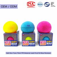 Balle anti-stress en maltose pelucheuse de 7 cm, jouet sensoriel pour enfants, balle souple changeante de couleur, cadeau, vente en gros, boîte de 12 pièces, OEM ODM