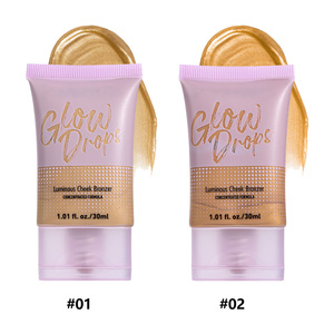Resaltador líquido de brillo radiante, <span class=keywords><strong>iluminador</strong></span> de brillo de perlas, gotas de brillo de bronce, bronceador líquido de maquillaje - Product Image 3