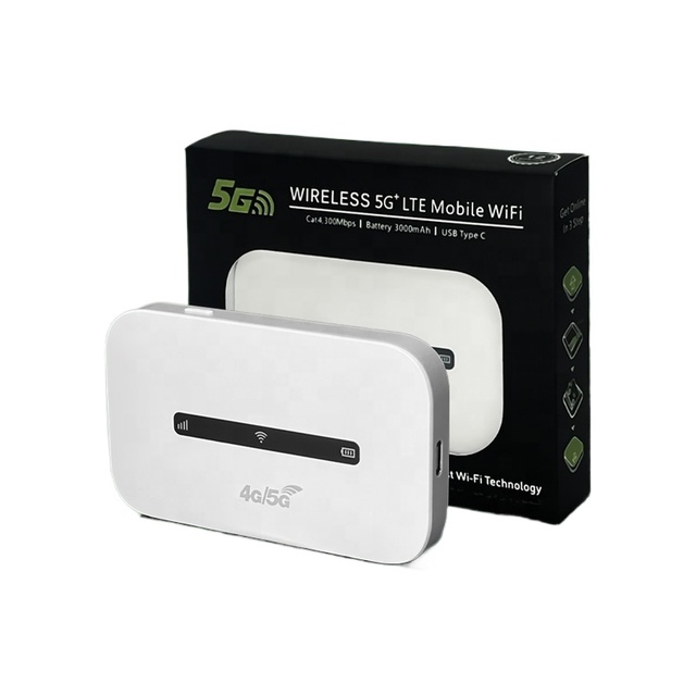 Moins Cher OEM LTE LED Type-C Cat4 4g Router with Sim Card Pocket Router 300Mbps 3000mAh Pocket Wifi 4g Router