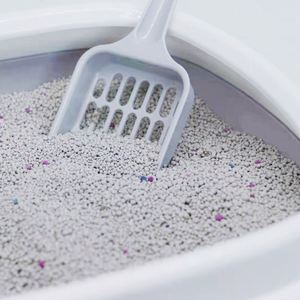 Litière pour chat en sable de bentonite sphérique écologique, hautement absorbante, à agglomération rapide, 99 % sans poussière, 5 kg, parfum lavande, gris clair - Product Image 2