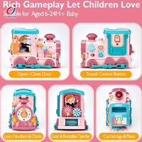Jouets éducatifs pour tout-petits Chengji, anglais, espagnol, Montessori, éducation, ramper, cartes flash multifonctions, train musical amusant
