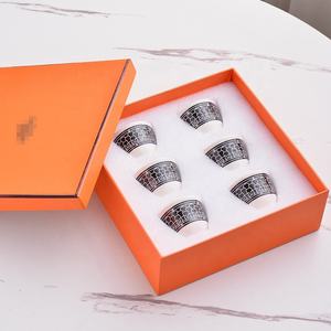 Juego de 6 Tazas de Té de Porcelana Fina, Estilo Espresso de Lujo - Product Image 3