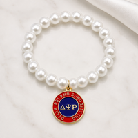 Nouvelle version Social Service Sororité Delta Psi Rho Inspiré Bleu Rouge Cercle Charme Décoré Sororité DPR Perle Bijoux Bracelet